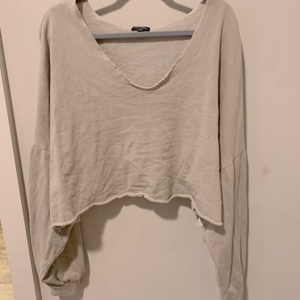 Oversized Crop Sweatshirt